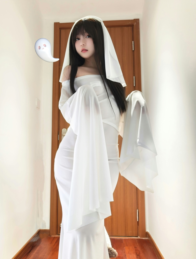 迷之呆梨#万圣节装扮 幽灵娘【40P-587MB】cos图片欣赏