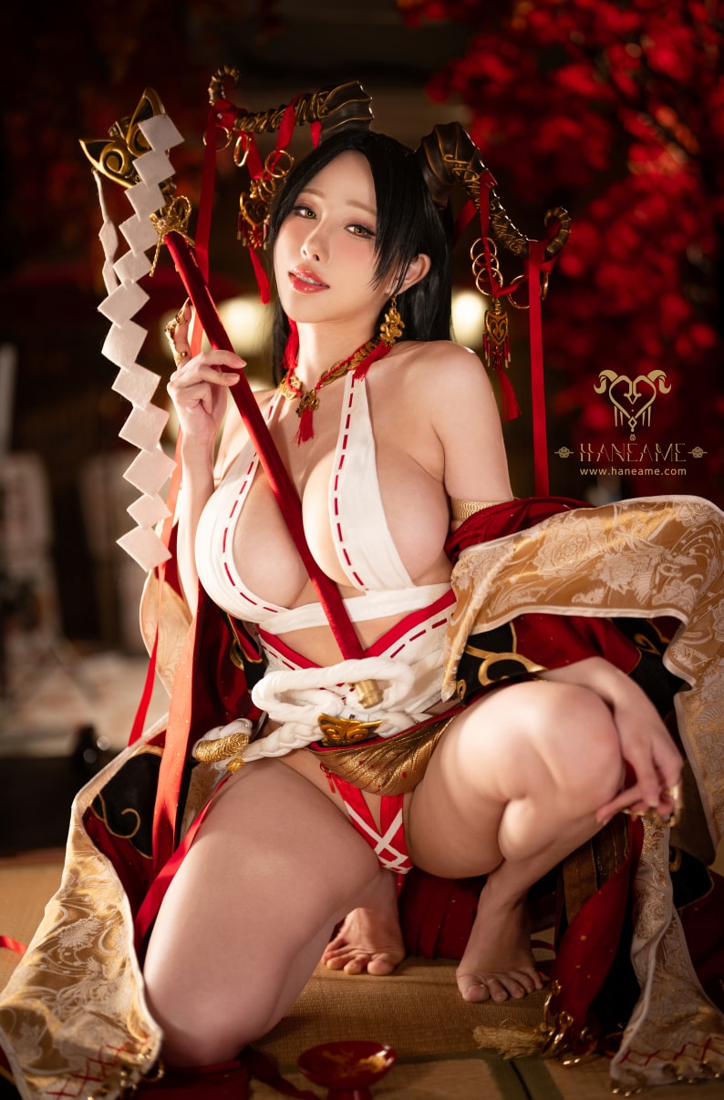 雨波HaneAme –#Lustful Goat Miko 邪羊巫女写真书非常漂亮