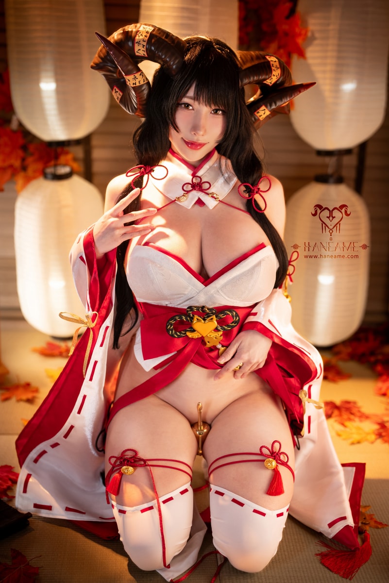 雨波HaneAme –#Lustful Goat Miko 邪羊巫女写真书非常漂亮