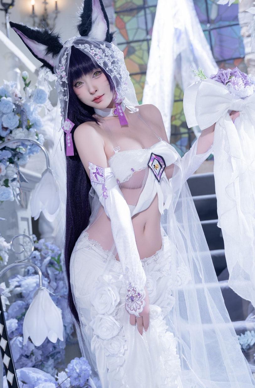 清水由乃#碧蓝航线 武藏 紫藤花微博照片