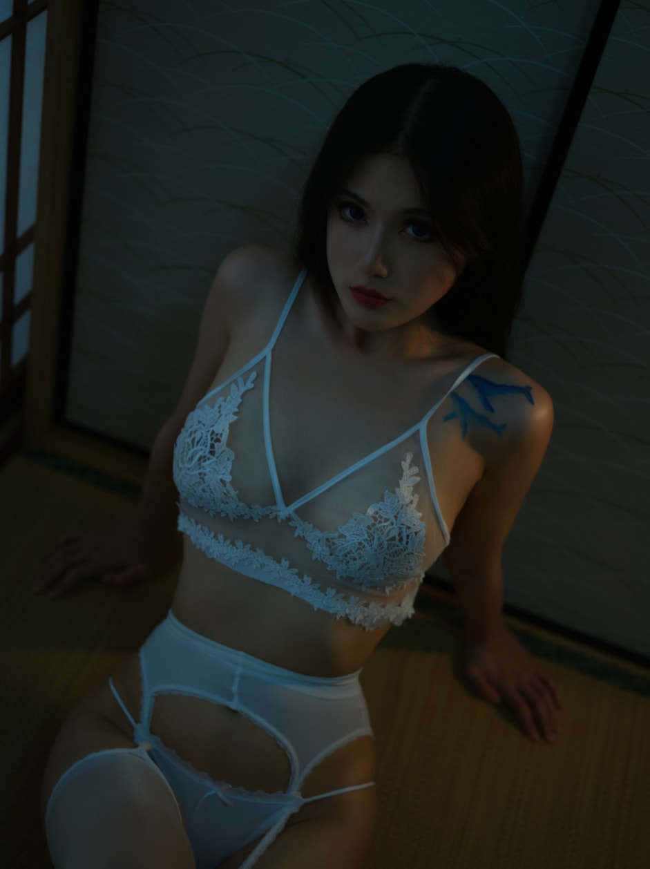 一米八的大梨子#复活白美丽的女生cos图片