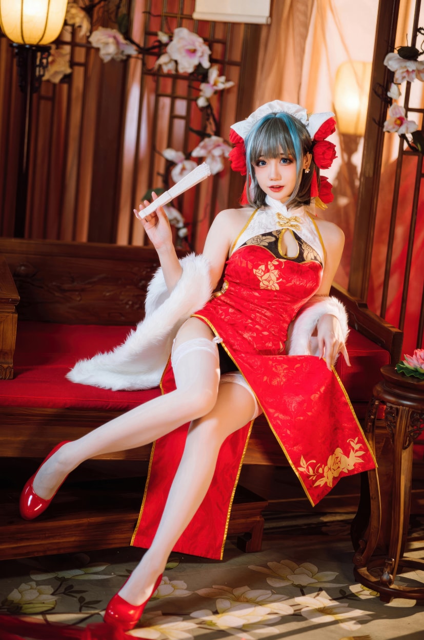 焖焖碳#碧蓝航线-柴郡新春旗袍收藏起来吧