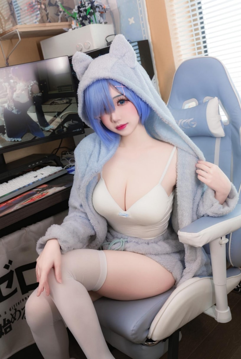 雪晴Astra#蕾姆猫猫微博图片