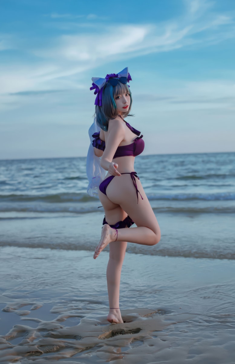 二佐Nisa –#碧蓝航线-柴郡泳装适合珍藏