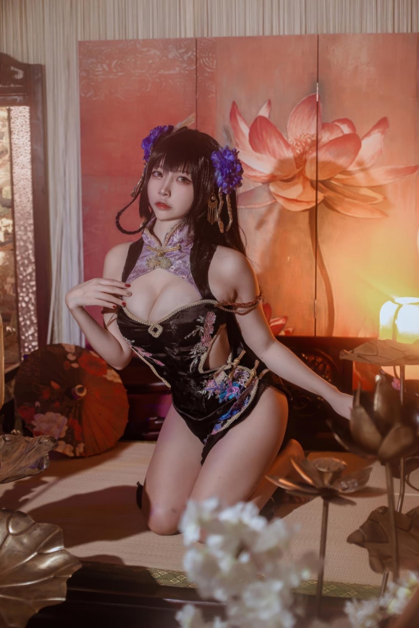 二佐Nisa –#碧蓝航线-比叡鲟旗袍微博图片