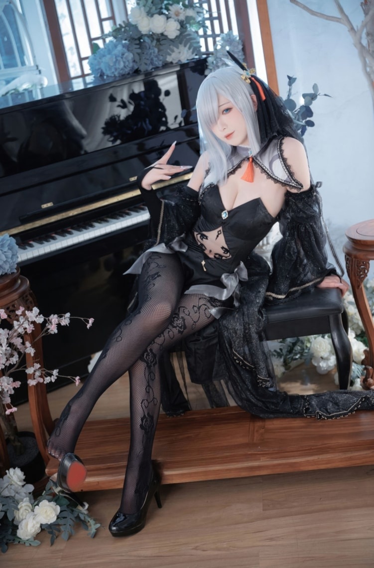 封疆疆v#原神 申鹤同人黑婚纱美丽的女生图片 封疆疆v#原神 申鹤同人黑婚纱美丽的女生图片