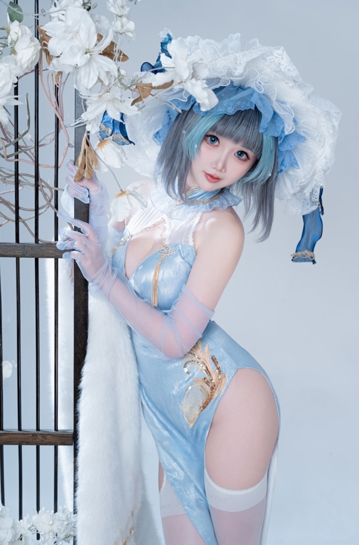 面饼仙儿#碧蓝航线-柴郡猫猫蓝旗袍收藏版 面饼仙儿#碧蓝航线-柴郡猫猫蓝旗袍收藏版