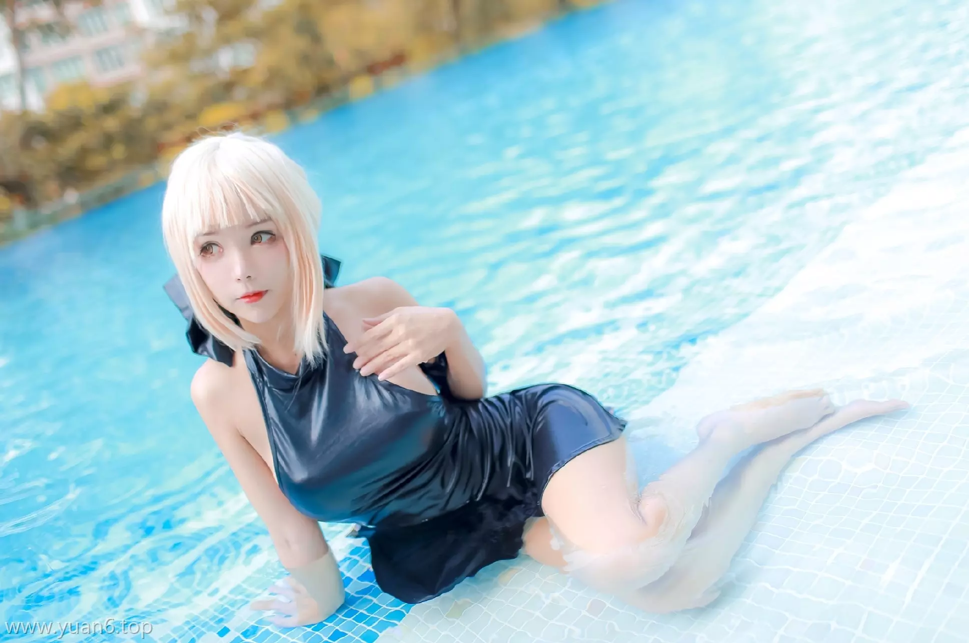 Coser_Kitkat Cosplay 9-Saber Alter Swim Suit [29P-42MB]