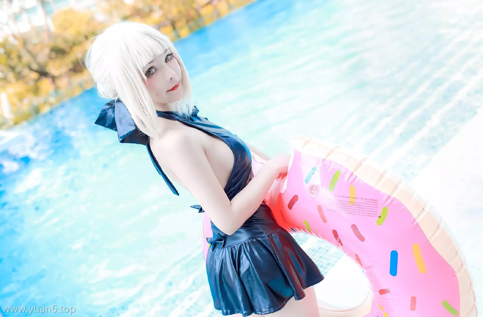 Coser_Kitkat Cosplay 9-Saber Alter Swim Suit [29P-42MB]