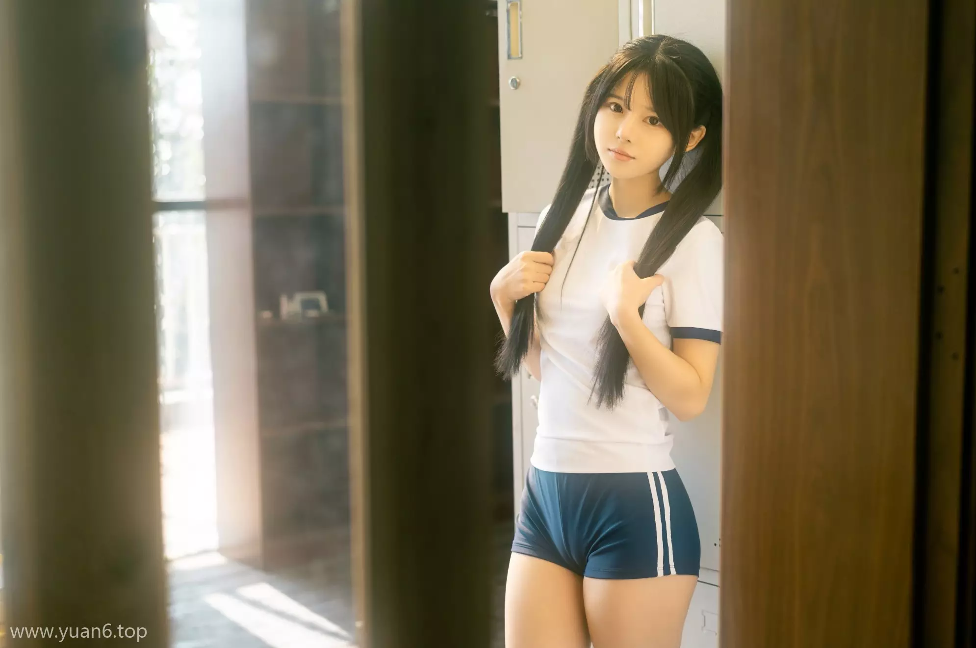 美图欣赏丨Coser_rua阮阮-春の更衣室-体操服 [47P-469M]